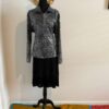 Misook Black Leopard Print Jacket