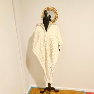 Alternative view of Cream Faux-Fur Hooded Wrap