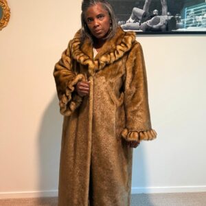 Pamela McCoy Long Faux Fur Coat - Image 3